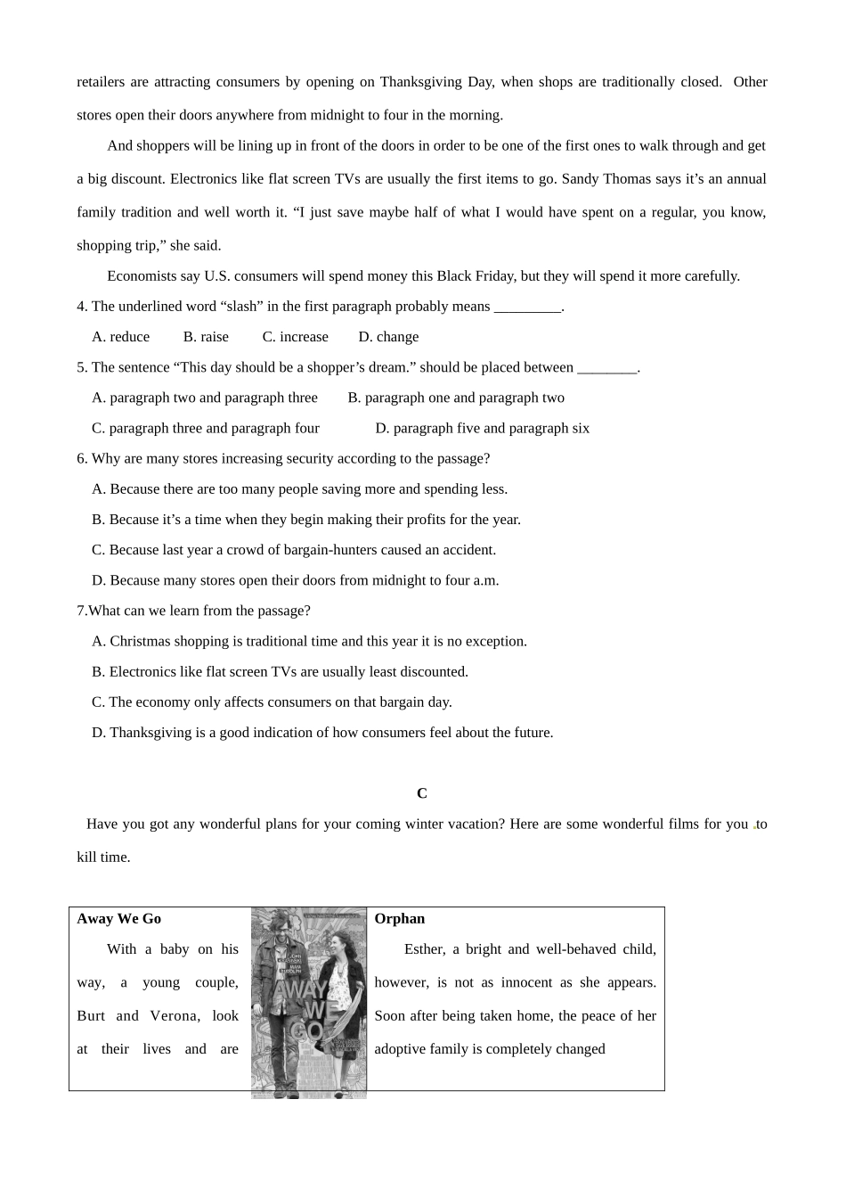 2012高考英语二轮复习专题限时训练(江苏专用)专题2阅读理解1_第3页