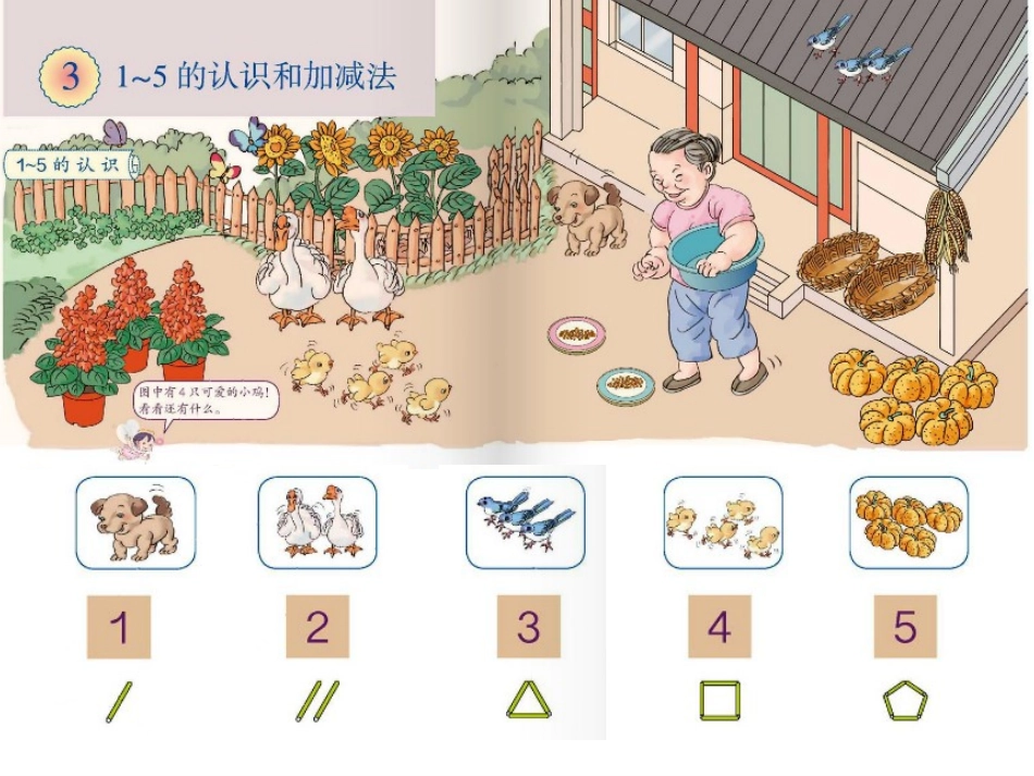 小学数学人教2011课标版一年级1---5的认识及书写_第2页