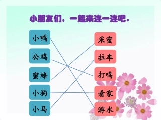 《自己去吧》小动物本领连连看