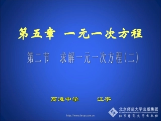 解方程(二)演示文稿