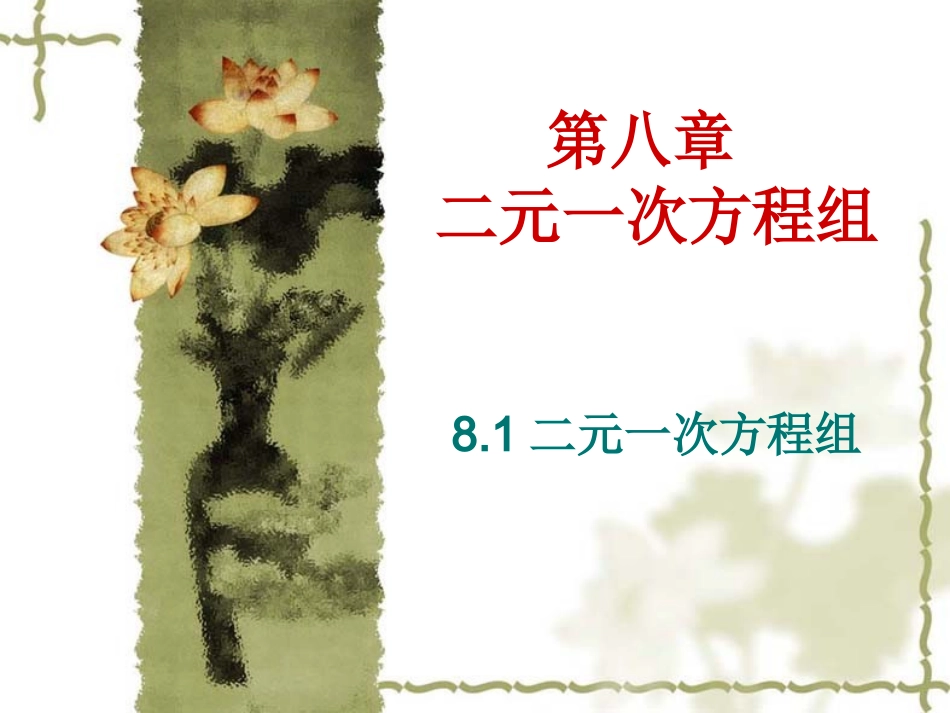 二元一次方程.1二元一次方程组_第1页