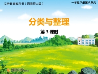 西师大版数学一年级下册《分类与整理3》