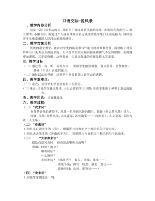 口语交说-说风景