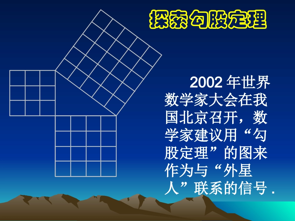 探索勾股定理(一)演示文稿_第1页