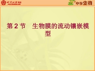 生物膜的流动镶嵌模型