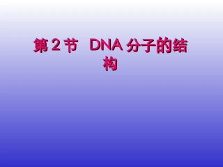 3.2DNA的分子结构