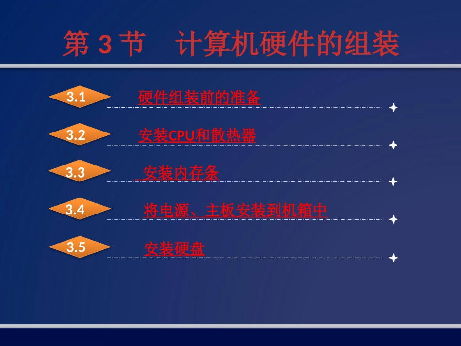 第三节计算机硬件的组装_第1页