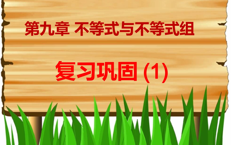 不等式与不等式组复习巩固_第1页