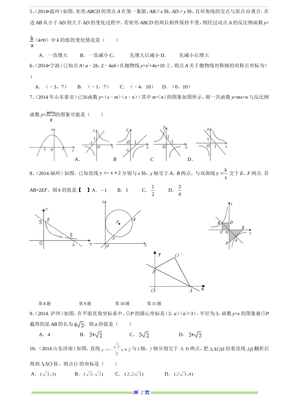 2015年函数压轴题_第2页