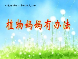 植物妈妈有办法第一、二、三课时