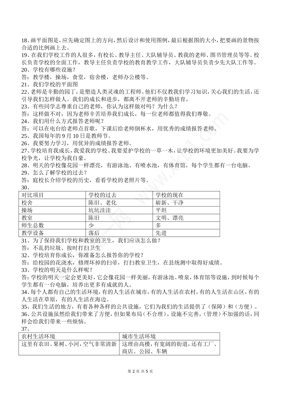 三年级下册品德与社会复习资料-(2)_第2页