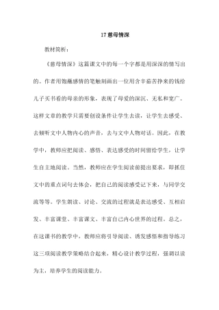 17慈母情深