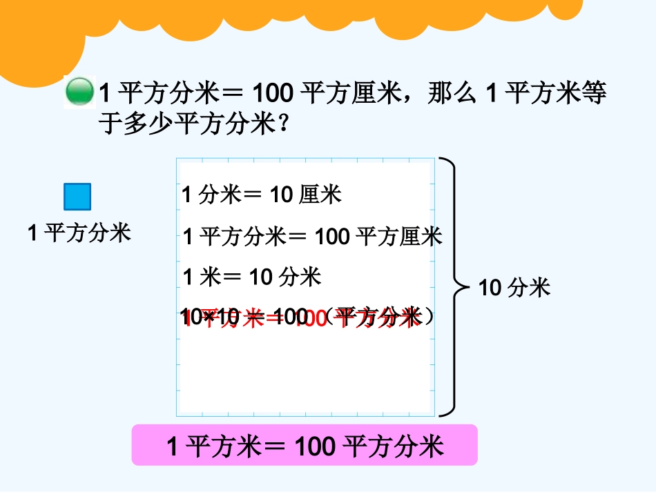 小学数学北师大2011课标版三年级北师大版小学三年级数学下册《面积单位的换算》_第3页