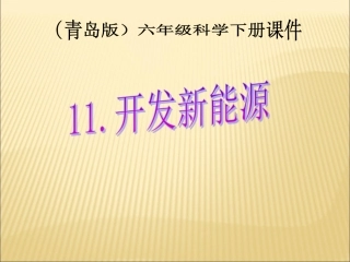 11.开发新能源