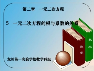 2.5根与系数的关系.5根与系数