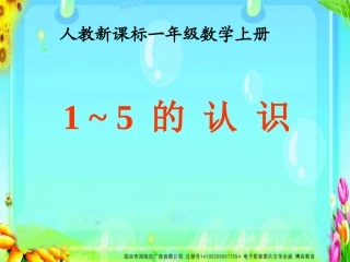 SX105小学数学一年级上册《1-5的认识》(人教版)6