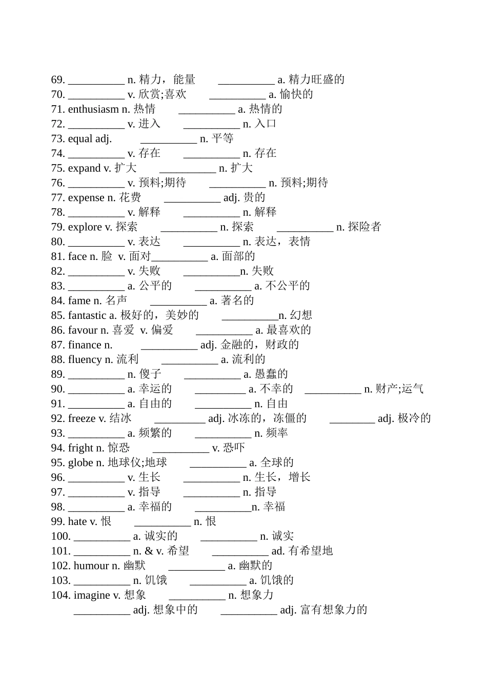 高中英语247组重要单词变形 (2)_第3页
