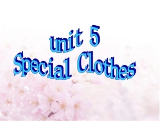 Unit-5-Special-Clothes