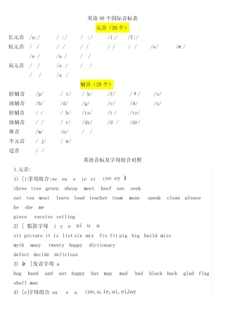 48个英语国际音标讲解图及基本语音常识(大全)