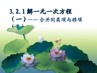 解一元一次方程(一)第四课时