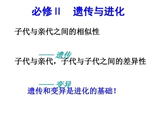 高一生物孟德尔的豌豆杂交实验1