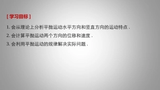 2、平抛运动的规律