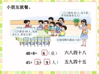 小朋友就餐-用乘法口诀求商