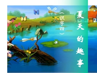 小学语文一年级课件-夏天的趣事