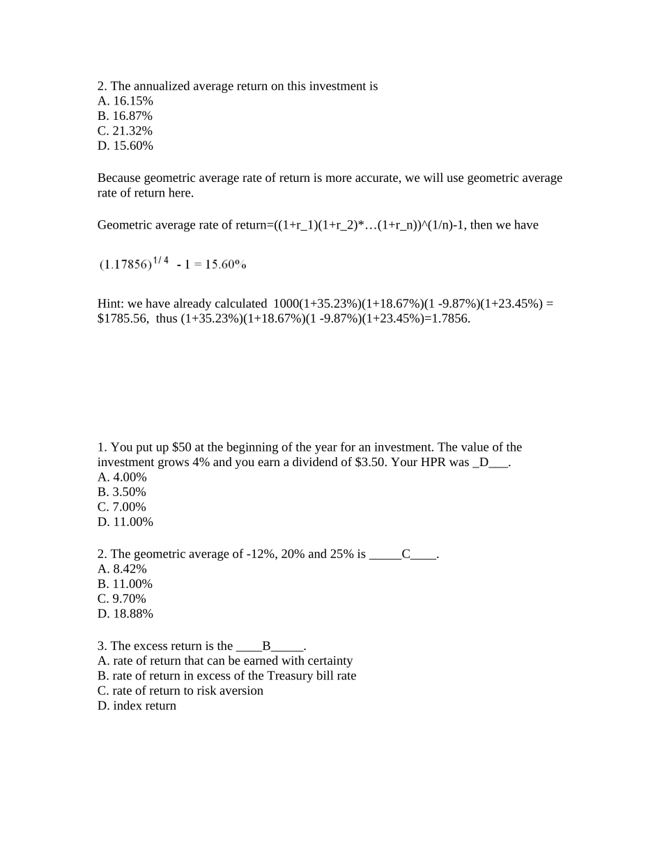 投资学 chapter 5_第2页