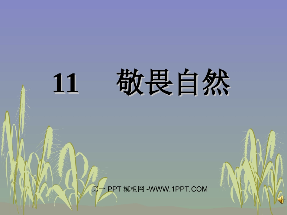 人教版八年级下册语文《敬畏自然》课件PPT_第1页