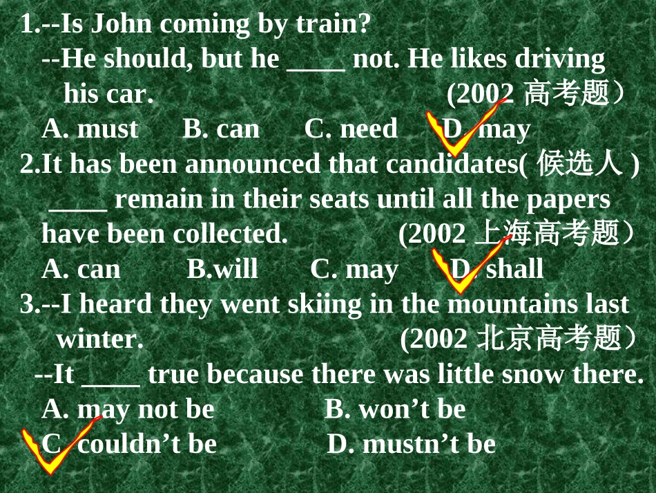 情态动词课件新课标人教版_第2页