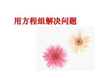 10.5用二元一次方程组解决问题