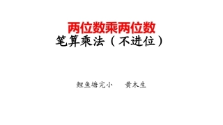 人教2011版小学数学三年级两位数乘两位数-(3)