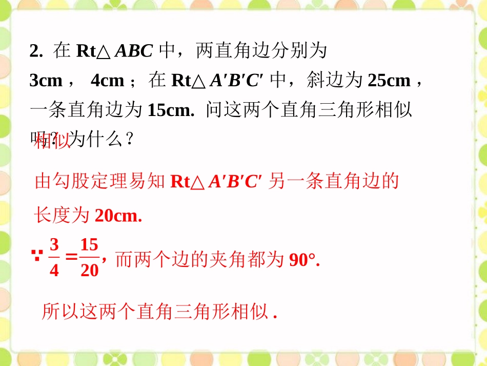 拓展练习-相似三角形的判定定理_第1页