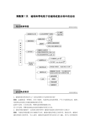 2015年高考物理考前二轮复习题倒数11天倒数第7天