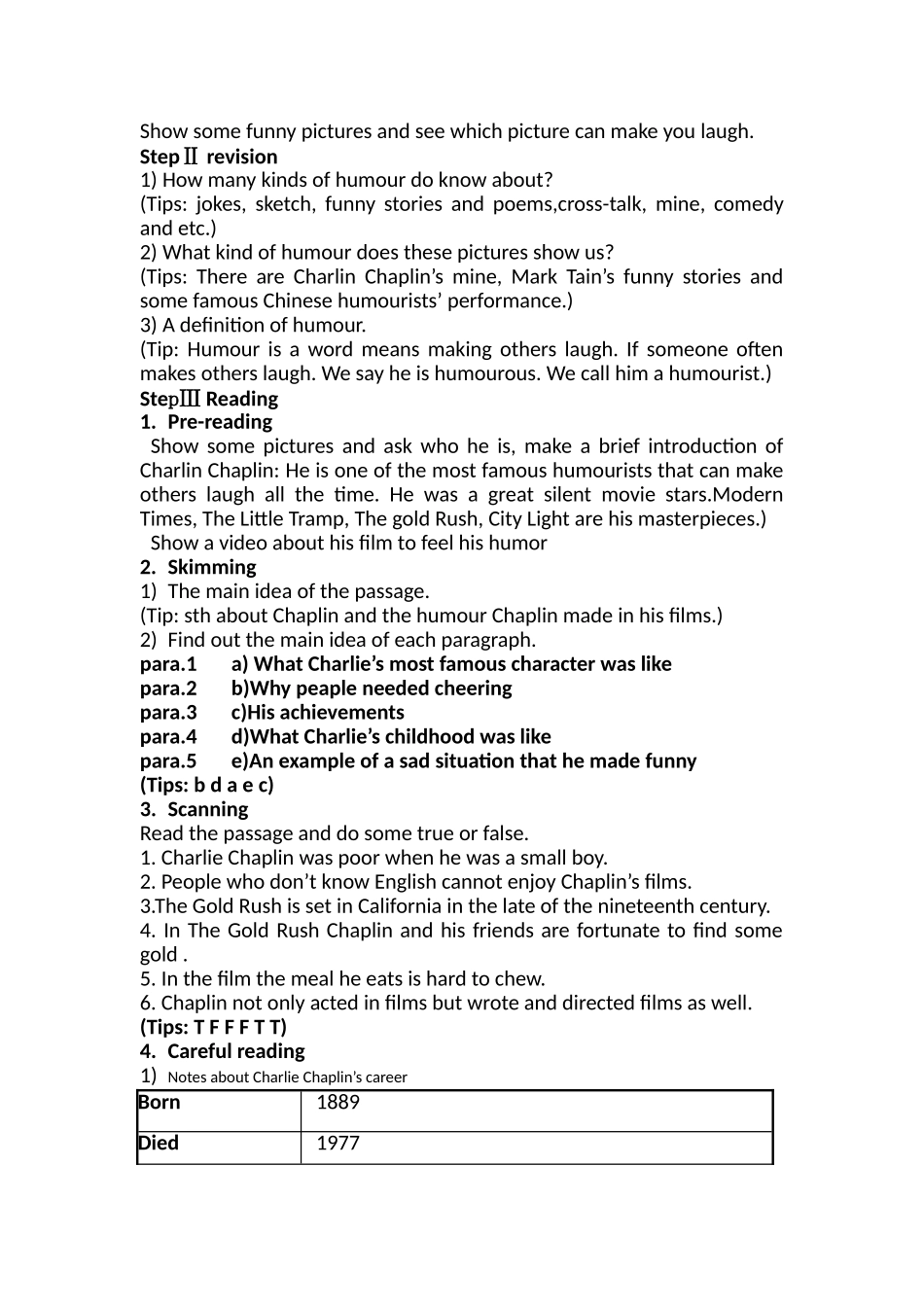 ateachingplanforunit3atasteofenglishhumour_第2页