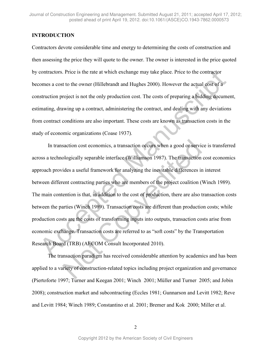 影响建设项目交易成本的因素 外文文献_第2页