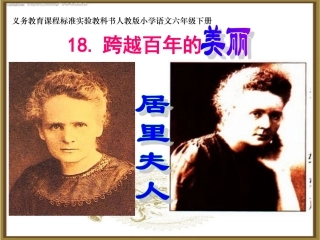 18《跨越百年的美丽》课件