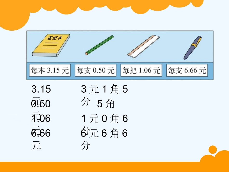 小学数学北师大2011课标版三年级《文具店》课件_第3页