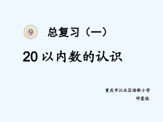 小学数学人教2011课标版一年级总复习(一)20以内数的认识