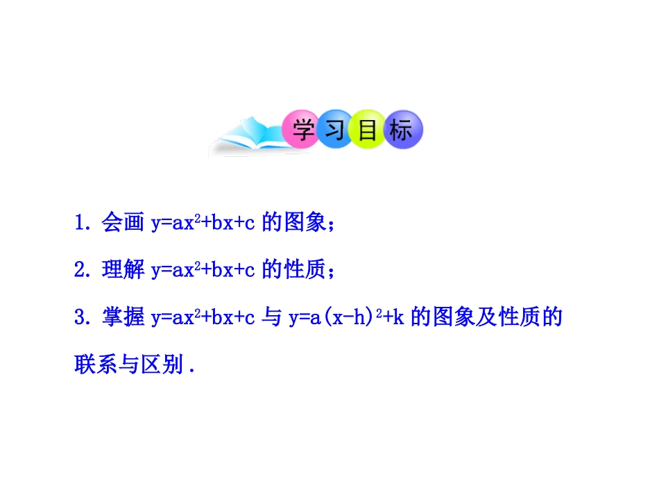 二次函数y=ax2+bx+c的图象和性质….1.4课件_第2页