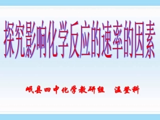 影响化学反应速率的因素-(2)