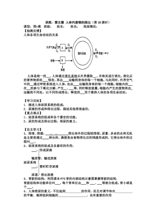 718人体内废物的排出