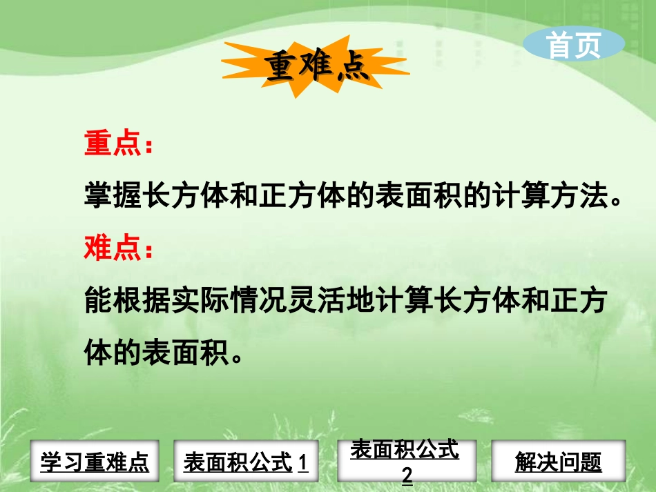 知识要点：长方体和正方体的表面积_第2页