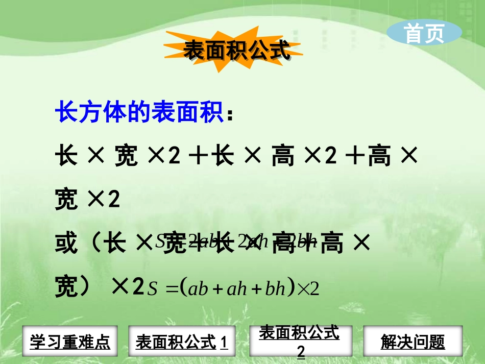 知识要点：长方体和正方体的表面积_第3页