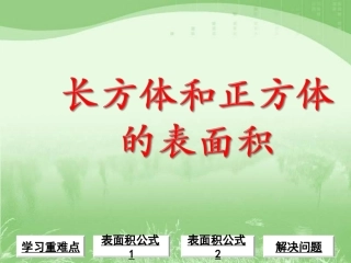 知识要点：长方体和正方体的表面积