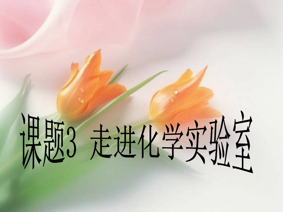 课题3--走进化学实验_第1页