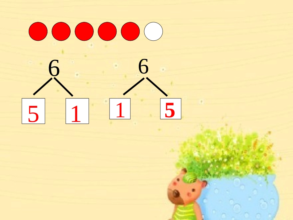 人教新课标数学一年级上册《6和7的组成》PPT课件_第3页