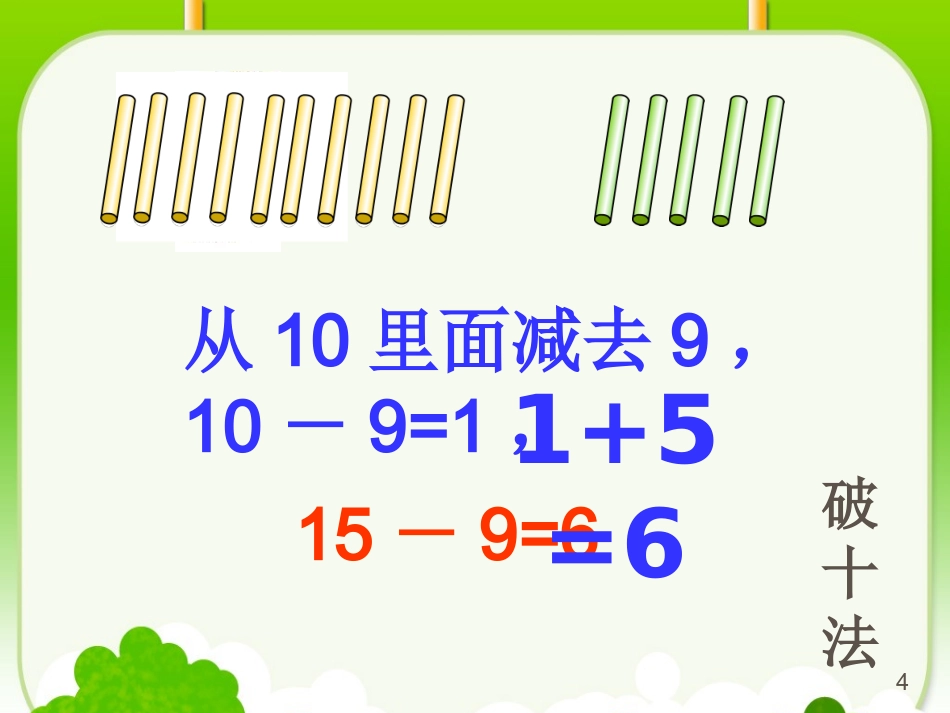 人教2011课标版一年级上十几减8、7、6、课件_第2页