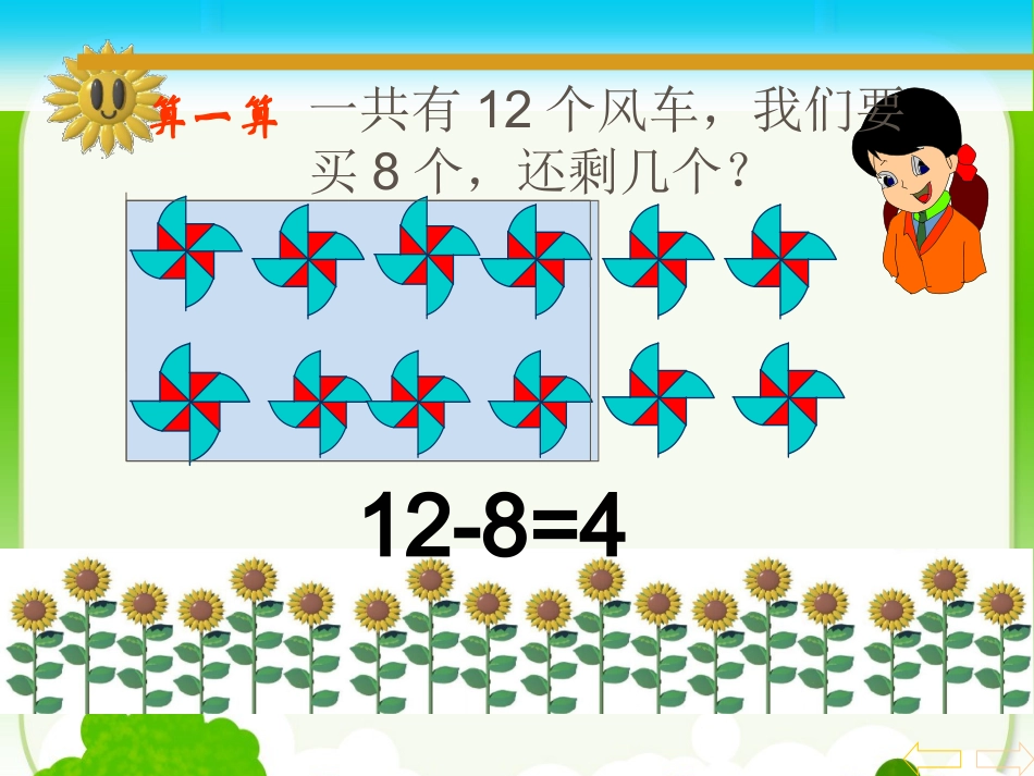 人教2011课标版一年级上十几减8、7、6、课件_第3页